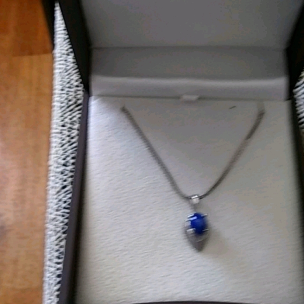 Blue star necklace sterling silver